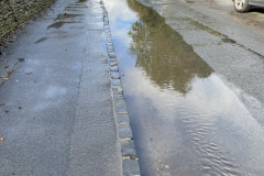 London Lane by the school and the village green 3 November 2023